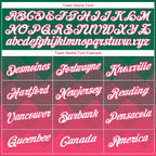 Custom Kelly Green White-Neon Pink 3D Pattern Design Gradient Square Shapes Performance T-Shirt