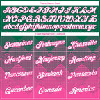 Custom Kelly Green White-Pink 3D Pattern Design Gradient Square Shapes Performance T-Shirt