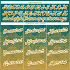 Custom Teal Old Gold-White 3D Pattern Design Gradient Square Shapes Performance T-Shirt