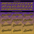 Custom Purple Old Gold-Black 3D Pattern Design Gradient Square Shapes Performance T-Shirt