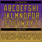 Custom Purple Old Gold-Black 3D Pattern Design Gradient Square Shapes Performance T-Shirt