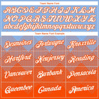 Custom Light Blue White-Orange 3D Pattern Design Gradient Square Shapes Performance T-Shirt