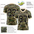 Custom Camo Black-Cream 3D Pattern Salute To Service Authentic Football Jersey