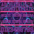 Custom Black Purple-Pink 3D Pattern Magic Mushrooms Over Sacred Geometry Psychedelic Hallucination Authentic Football Jersey