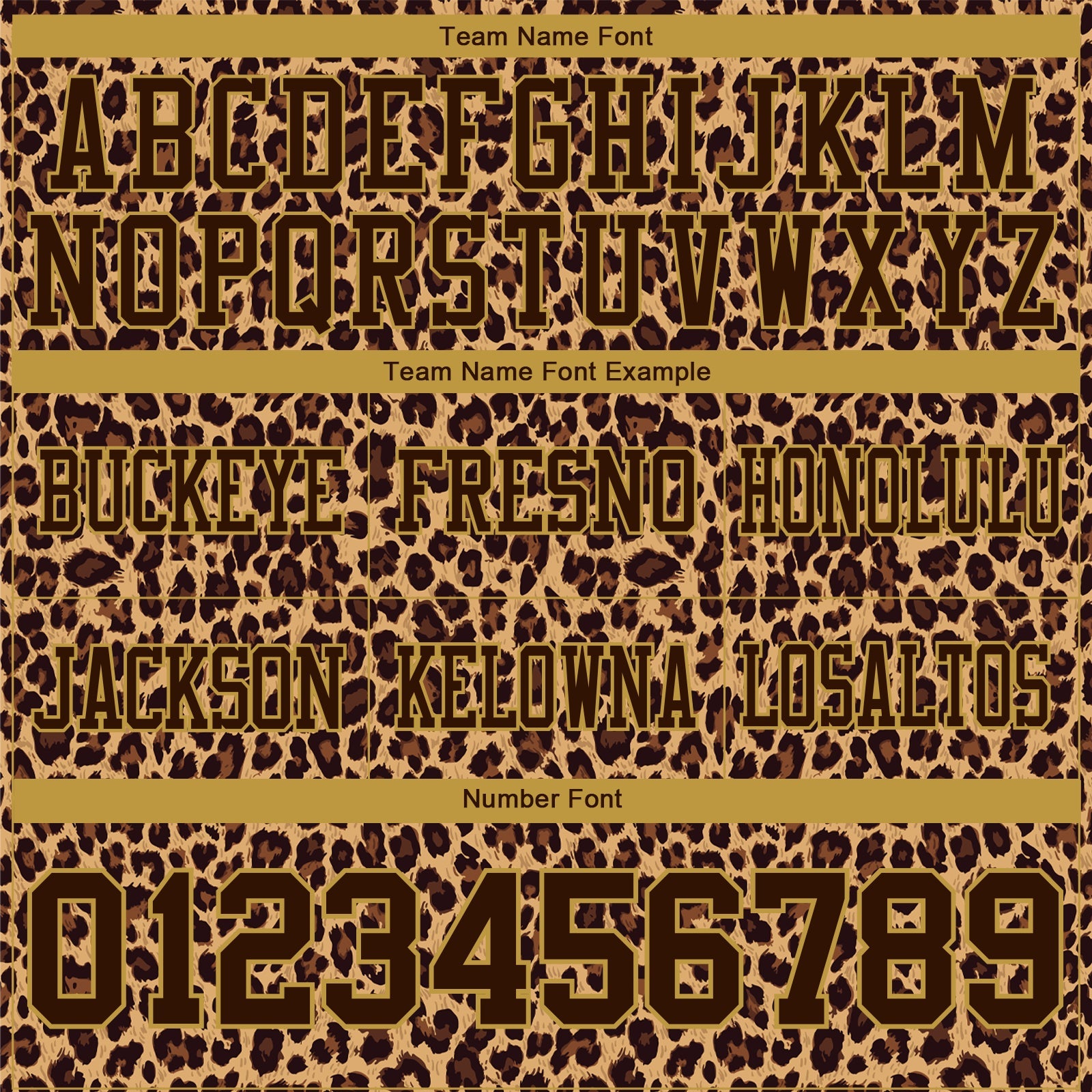 Custom Brown Old Gold 3D Pattern Leopard Print Authentic Football Jersey