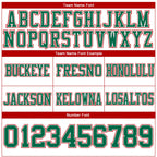 Custom White Kelly Green-Red 3D Pattern Mexico Authentic Football Jersey