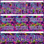 Custom Graffiti Pattern Purple-White 3D Pattern Splash Authentic Football Jersey