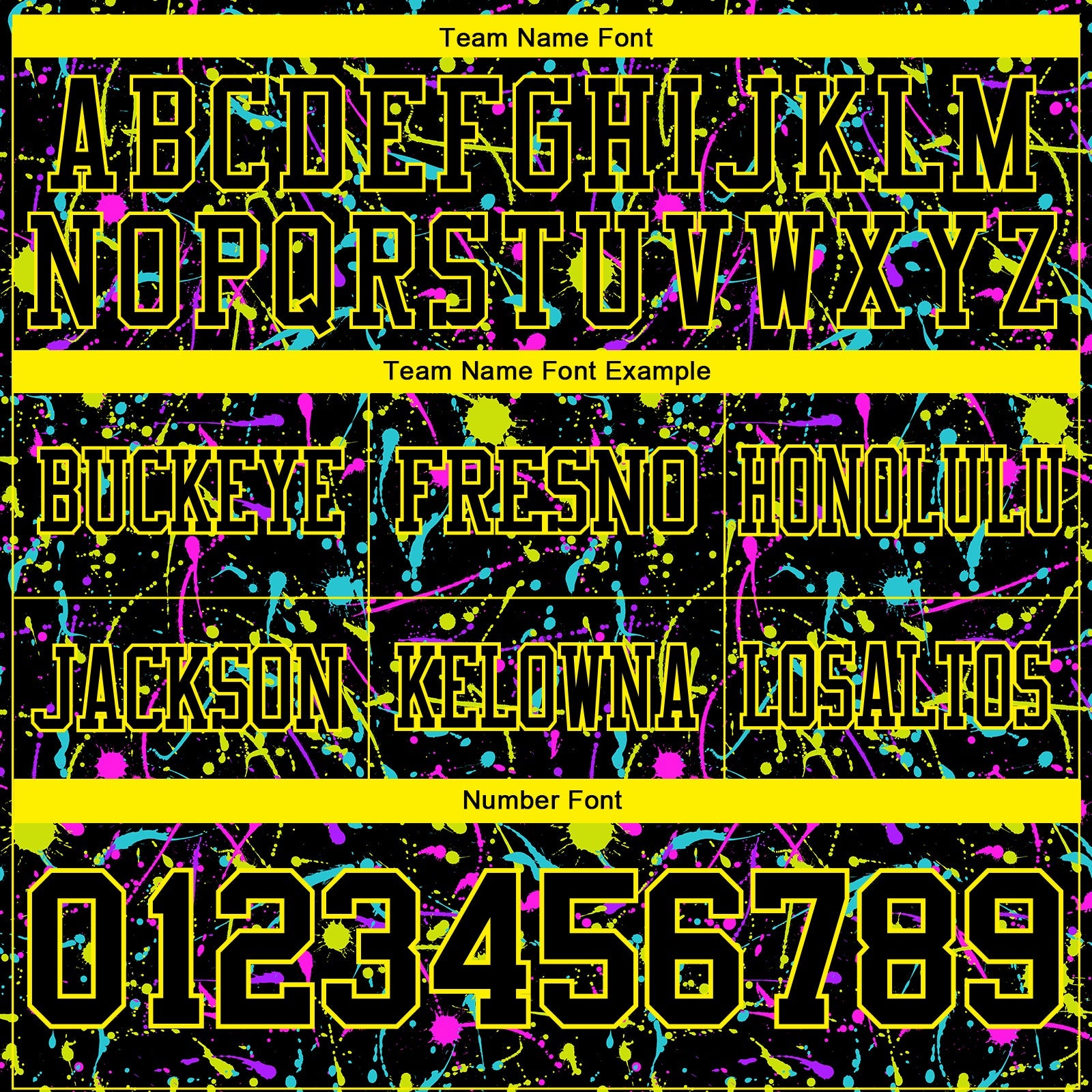 Custom Graffiti Pattern Black-Light Yellow 3D Pattern Splash Authentic Football Jersey