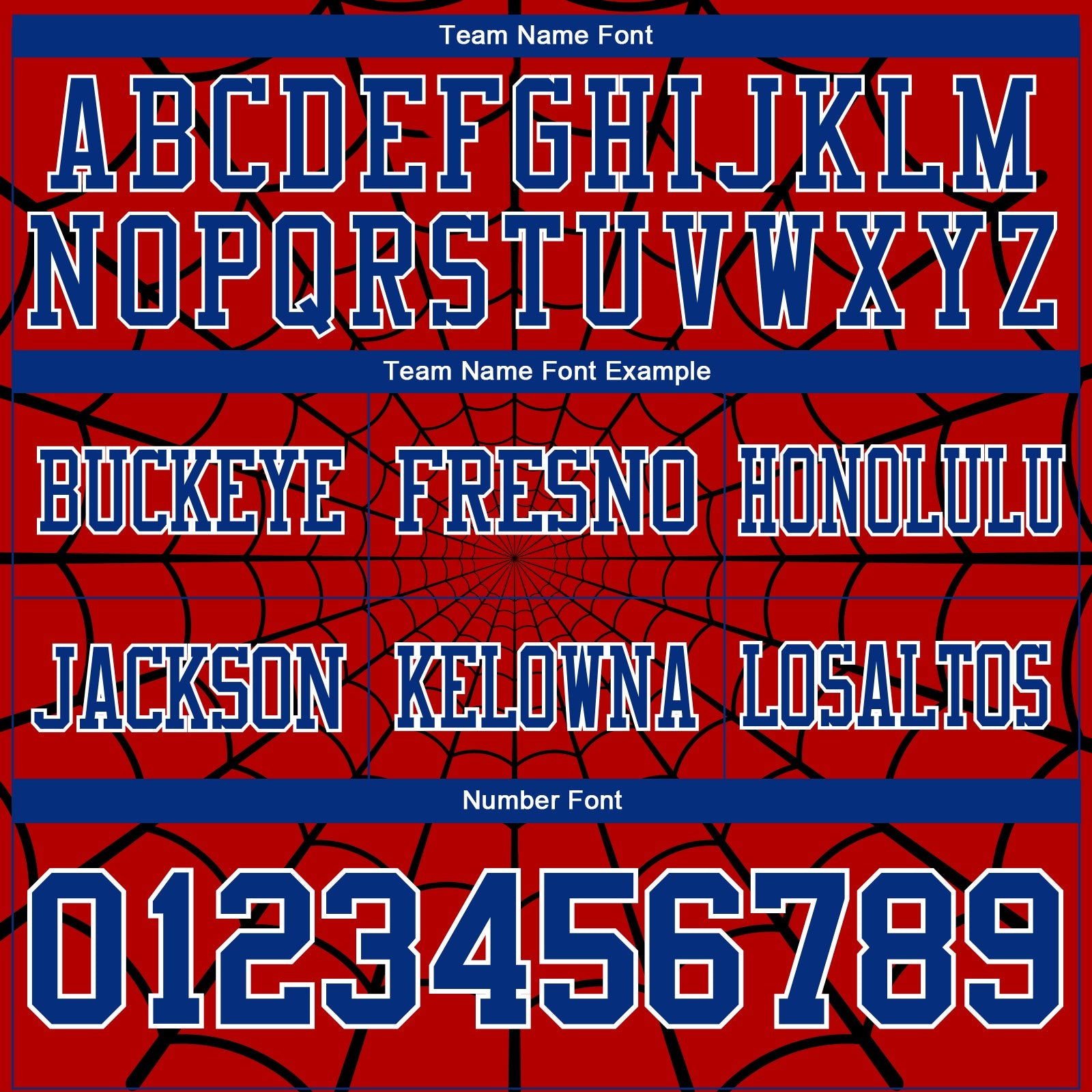 Custom Red Royal-White 3D Pattern Spider Web Authentic Football Jersey