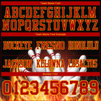 Custom Black Red-Yellow 3D Pattern Flame Bowling Authentic Football Jersey