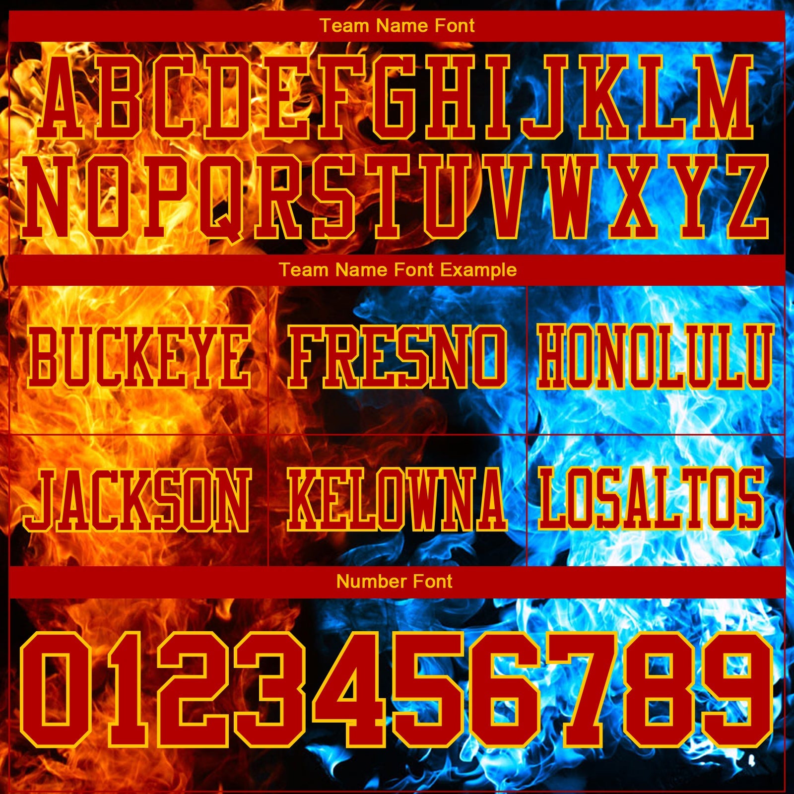 Custom Red Gold 3D Pattern Flame Authentic Football Jersey