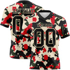 Custom Camo Black-Cream 3D Pattern Salute To Service Authentic Football Jersey