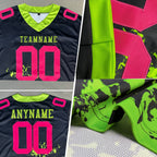 Custom Powder Blue White 3D Pattern Autism Supporter Awareness Puzzle Pieces Authentic Football Jersey