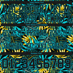 Custom Black Lakes Blue 3D Pattern Beach Tropical Hawaii Palm Leaves Authentic Football Jersey