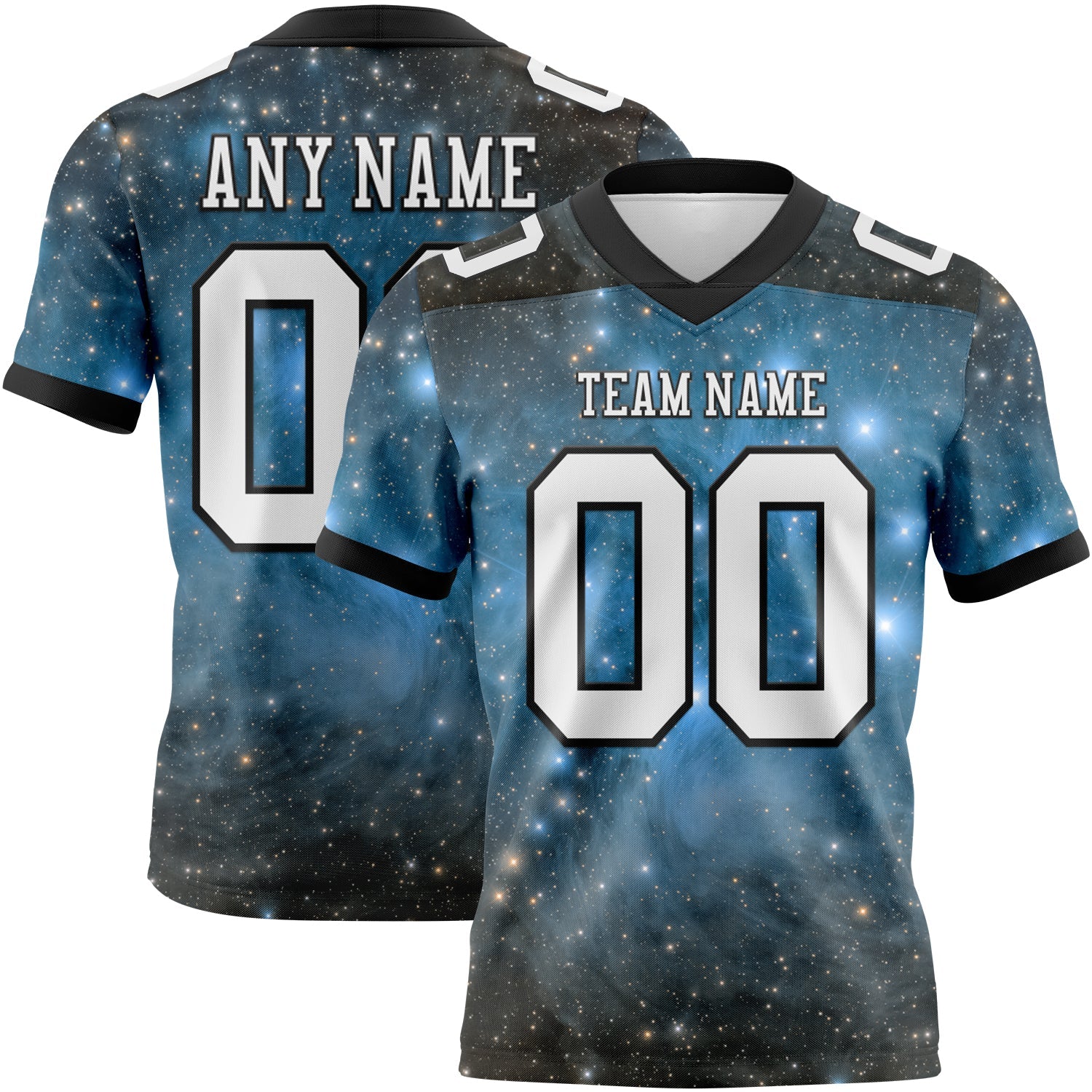 Custom Tie Dye White-Black 3D Pattern Abstract Trendy Holographic Vaporwave Style Authentic Football Jersey