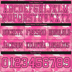 Custom Pink Black 3D Pattern Flamingo Authentic Football Jersey
