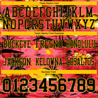 Custom Red Black-Yellow 3D Pattern Sun Beach Hawaii Palm Trees Authentic Football Jersey