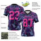 Custom Graffiti Pattern Pink Purple-Black 3D Pattern Creative Geometric Figures And Dots Authentic Football Jersey