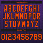 Custom Purple Orange-Black 3D Pattern Design Gradient Geometric Shape Authentic Baseball Jersey