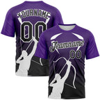 Custom Purple Black-White 3D Pattern Design Arrow Archery Bow Target Performance T-Shirt