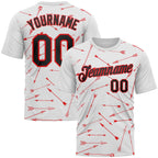 Custom White Black-Fire Red 3D Pattern Design Arrow Archery Bow Target Performance T-Shirt