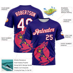 Custom Dark Purple White-Fire Red 3D Pattern Design Arrow Archery Bow Target Performance T-Shirt