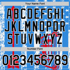 Custom Powder Blue Black Fire Red-White 3D Pattern Design Arrow Archery Bow Target American Flag Performance T-Shirt