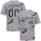 Custom Gray Black-White 3D Pattern Design Arrow Archery Bow Target Performance T-Shirt
