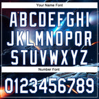 Custom Blue White-Royal 3D Pattern Design Outer Space Starships Authentic Baseball Jersey