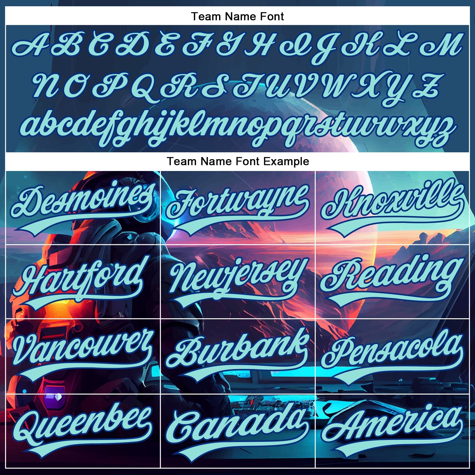 Custom Blue Ice Blue-Royal 3D Pattern Design Outer Space Starships Authentic Baseball Jersey