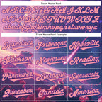Custom Purple Medium Pink 3D Pattern Design Outer Space Authentic Baseball Jersey