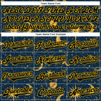 Custom Blue Black-Yellow 3D Pattern Design Outer Space Galaxy Solar Authentic Baseball Jersey