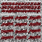 Custom White Black-Fire Red 3D Polynesian Style Islander Authentic Baseball Jersey
