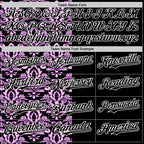 Custom Black Purple-White 3D Polynesian Style Islander Authentic Baseball Jersey