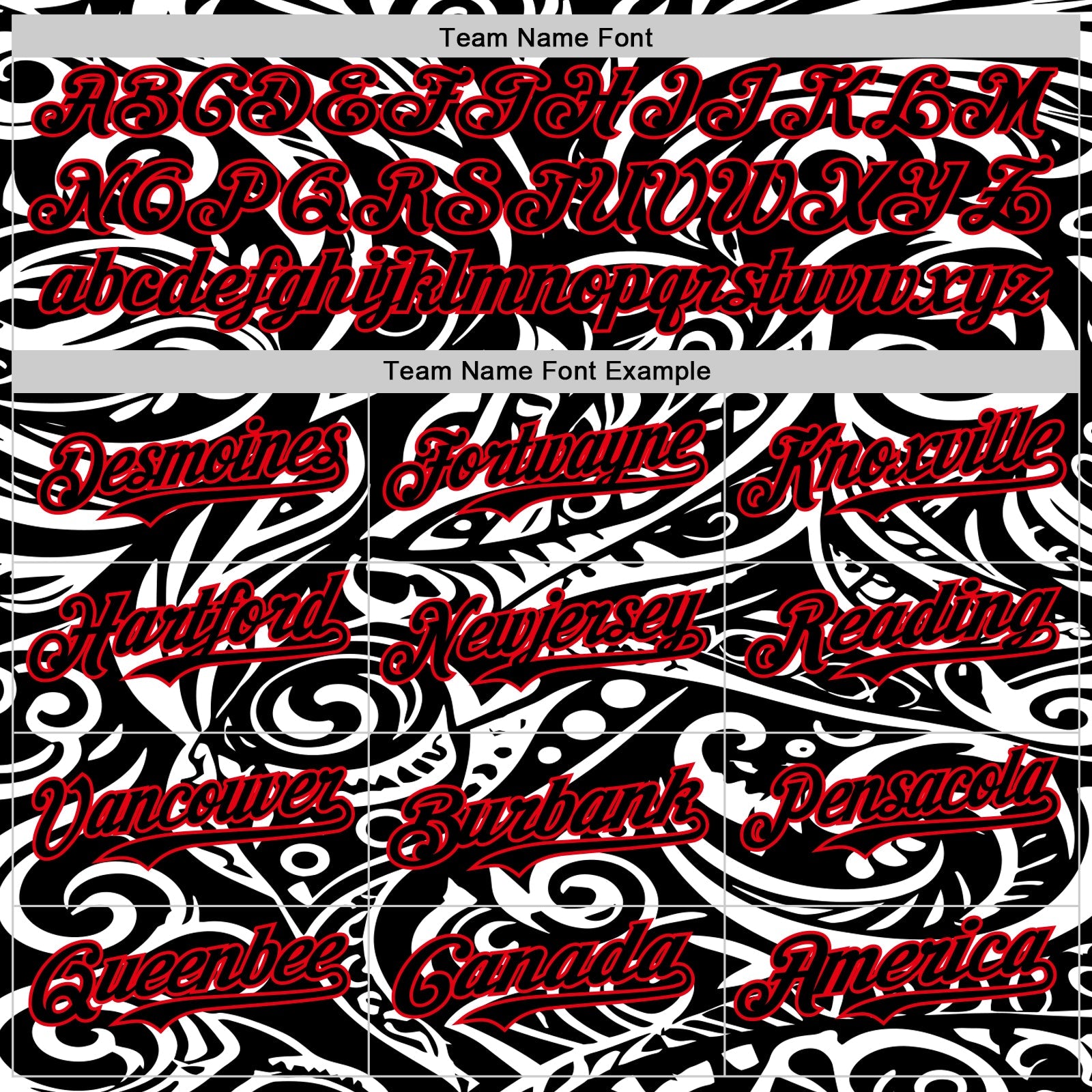 Custom Black White-Fire Red 3D Polynesian Style Islander Authentic Baseball Jersey