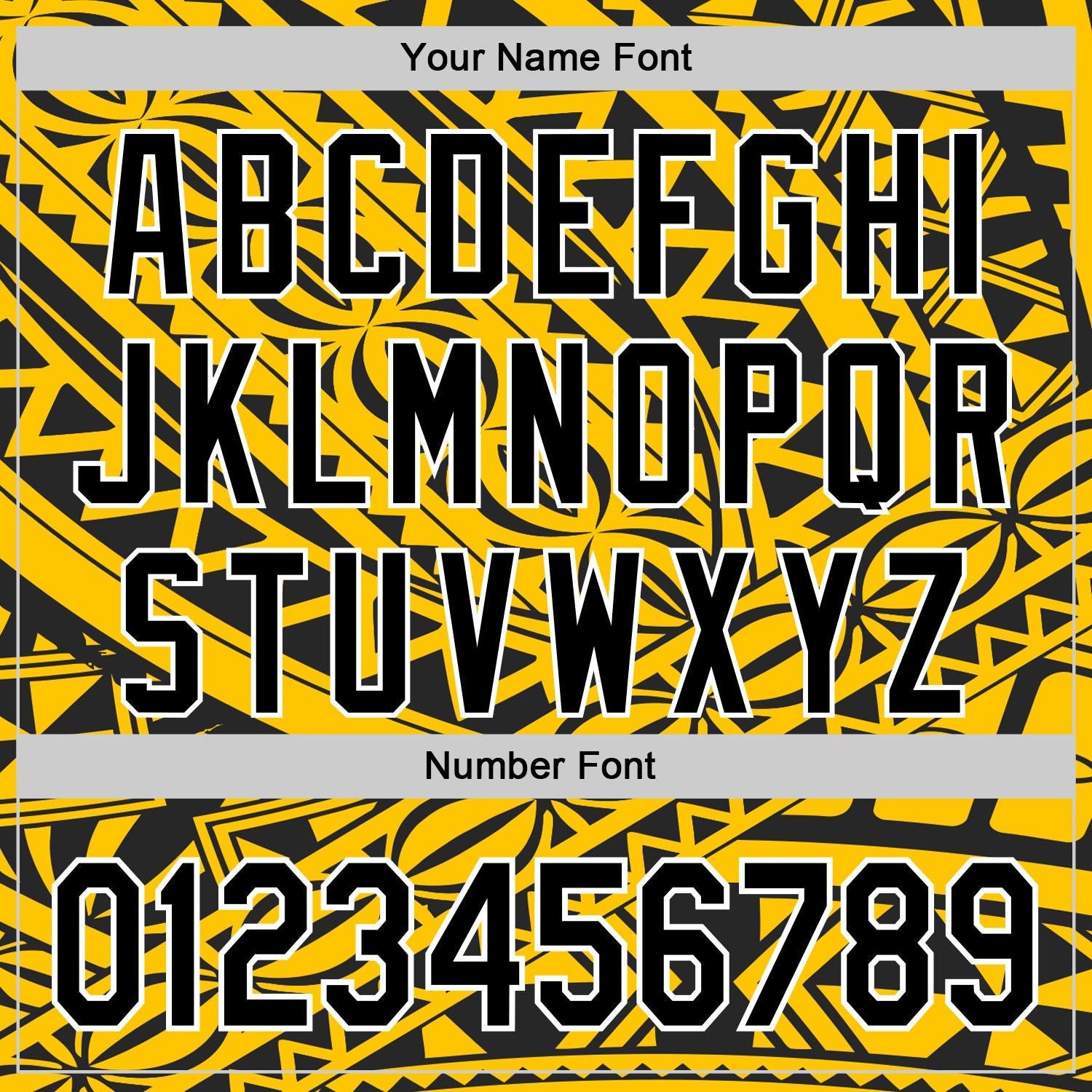 Custom Yellow Black-White 3D Polynesian Style Islander Authentic Baseball Jersey