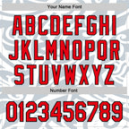 Custom White Fire Red Silver-Black 3D Polynesian Style Islander Authentic Baseball Jersey