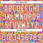Custom Pink White-Red 3D Pattern Design Trippy Groovy Magic Mushrooms Authentic Baseball Jersey