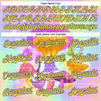 Custom Purple Neon Yellow 3D Pattern Design Trippy Psychedelic Magic Mushrooms Authentic Baseball Jersey