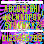Custom Purple Neon Green-Deep Pink 3D Pattern Design Trippy Magic Mushrooms Skull Authentic Baseball Jersey