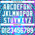 Custom Purple White-Ice Blue 3D Pattern Design Trippy Magic Mushrooms Skull Authentic Baseball Jersey