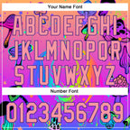 Custom Pink Medium Pink-Purple 3D Pattern Design Trippy Magic Mushrooms Dragon Authentic Baseball Jersey