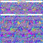 Custom Purple White 3D Pattern Design Trippy Psychedelic Eyes Authentic Baseball Jersey