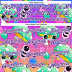 Custom Purple White 3D Pattern Design Trippy Psychedelic Magic Mushrooms Authentic Baseball Jersey