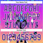 Custom Purple White 3D Pattern Design Trippy Magic Mushrooms Devil Authentic Baseball Jersey