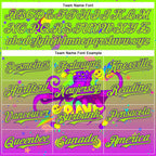Custom Green Neon Green-Purple 3D Pattern Design Trippy Psychedelic Octopus Authentic Baseball Jersey