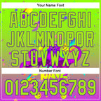 Custom Green Neon Green-Purple 3D Pattern Design Trippy Psychedelic Octopus Authentic Baseball Jersey