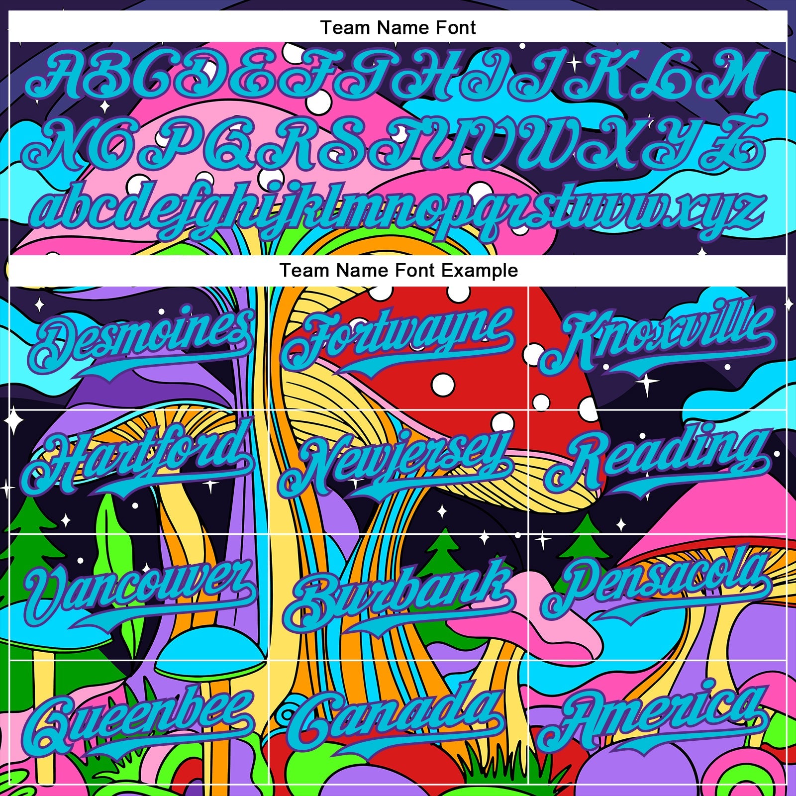 Custom Navy Lakes Blue-Purple 3D Pattern Design Trippy Psychedelic Magic Mushrooms Authentic Baseball Jersey