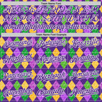 Custom Purple White 3D Pattern Design Mardi Gras Shrove Tuesday Authentic Baseball Jersey