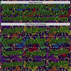 Custom Purple Black-Aurora Green 3D Pattern Design Mardi Gras Shrove Tuesday Authentic Baseball Jersey